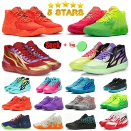 Kids Shoe Lamelo Ball Mb.01 2.0 Men Basketball Shoes Rick And Morty Mb01 Queen City Black Sunset Glow Red Blast White Green Rare Gutter Melo