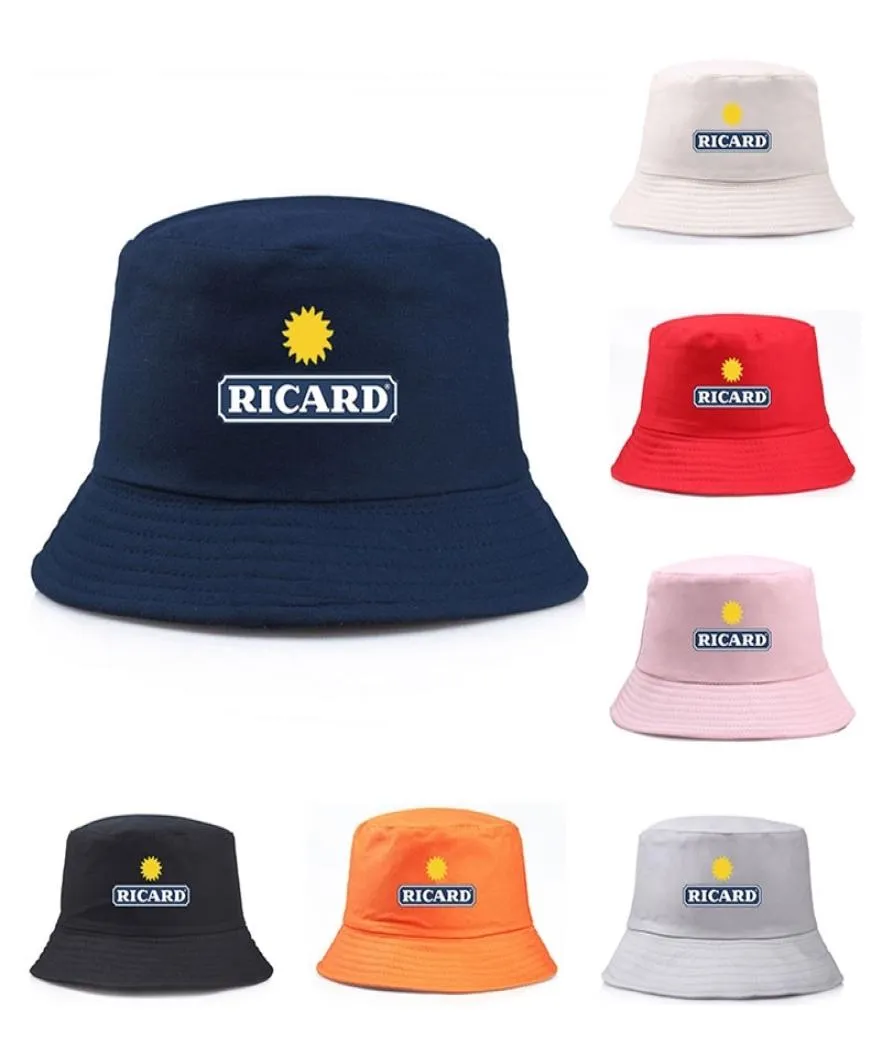 Summer Ricard Bucket Hats Unisexe Man Women Cotton Fisherman Caps Girl Boy Outdoor Sport Chapeau Bob Ricard Panama Hat 2206178398466