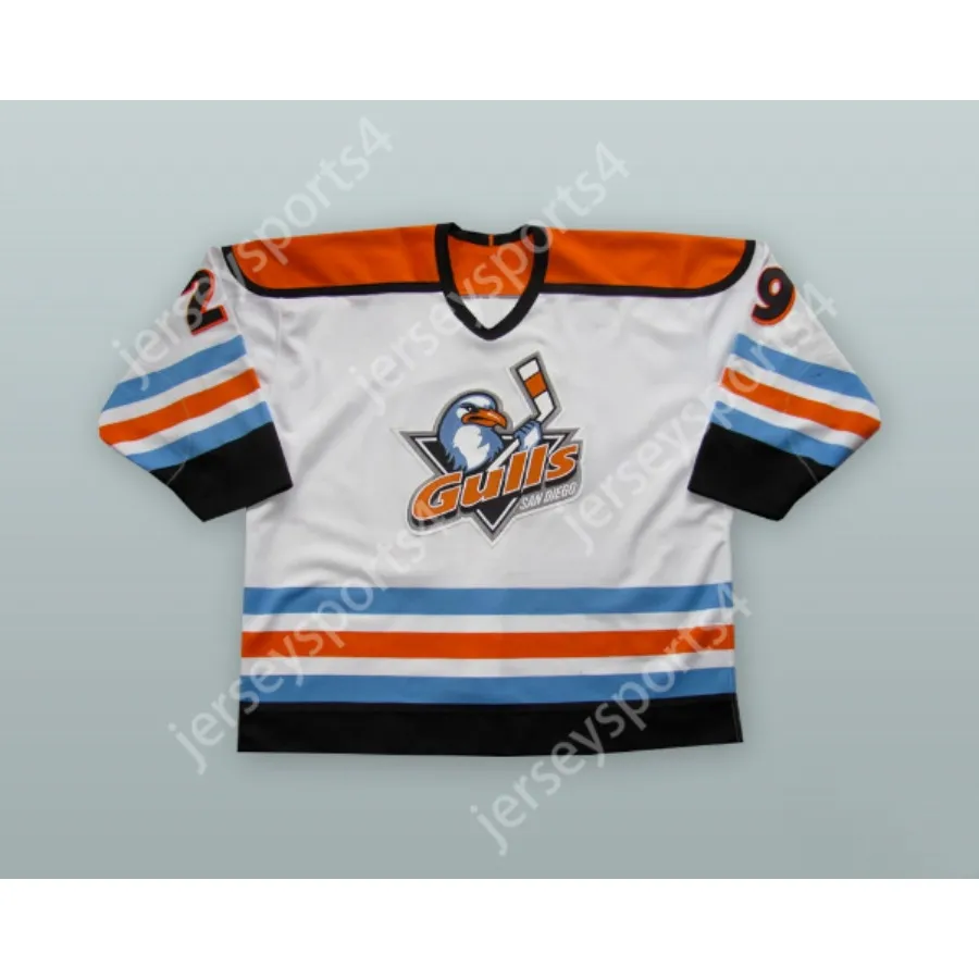 Personnalisé SANDRO SBROCCA 29 SAN DIEGO GULLS MAILLOT DE HOCKEY BLANC NOUVEAU Top Ed S-M-L-XL-XXL-3XL-4XL-5XL-6XL