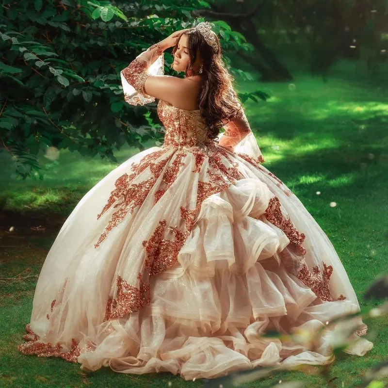 Rose Gold Sweetheart Beaded Quinceanera Dresses With... From 268,83 | DHgate Rose Gold Sweetheart Beaded Quinceanera Dresses With... From 268,83 | DHgate