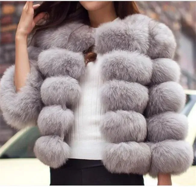 Good quality New Fashion Luxury Fox Fur Vest Women Short Winter Warm Jacket Coat Waistcoat Variety Color For Choice