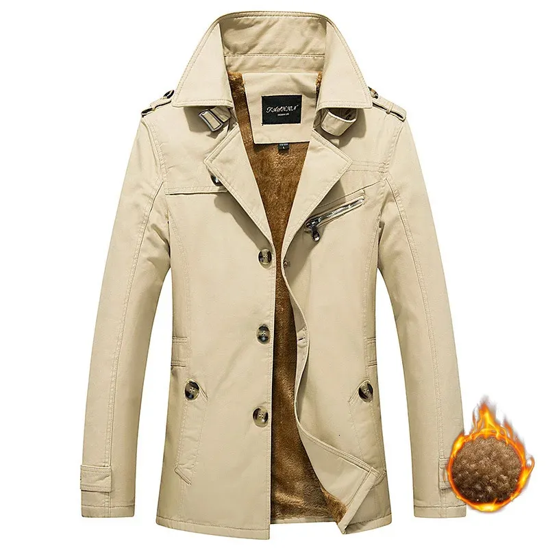 Мужские куртки мужские зимние большие размеры флисовая теплая куртка с лацканами повседневная мода Slim Fit на открытом воздухе путешествия ветрозащитное мужское пальто 231208