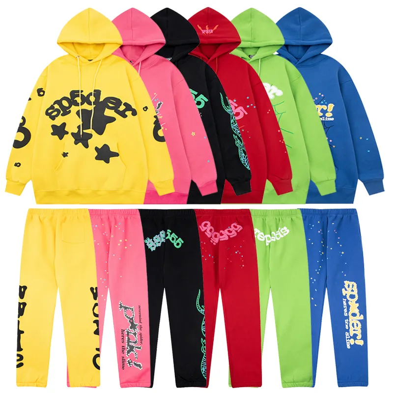 Top Quality Sp5der Hoodie Young Thug 555555 Hoody Mens