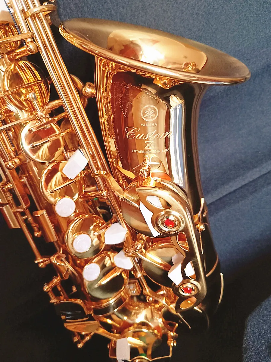 Melhor qualidade saxofone alto dourado yas82z japão marca saxofone alto e-flat instrumento de música com bocal profissional