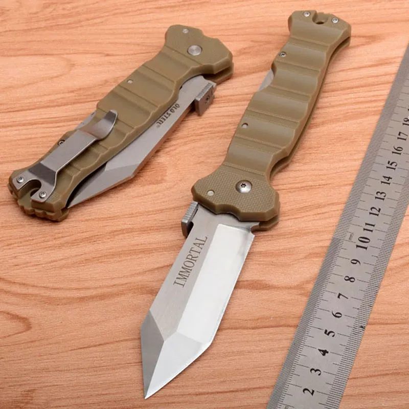 CS RAJAH II Huge Open easily Pocket knives SUIFENG 1918.U.S. Knuckle Duster HY217 Tactical Folding Knife 8CR13MOV balde G10 handle Military