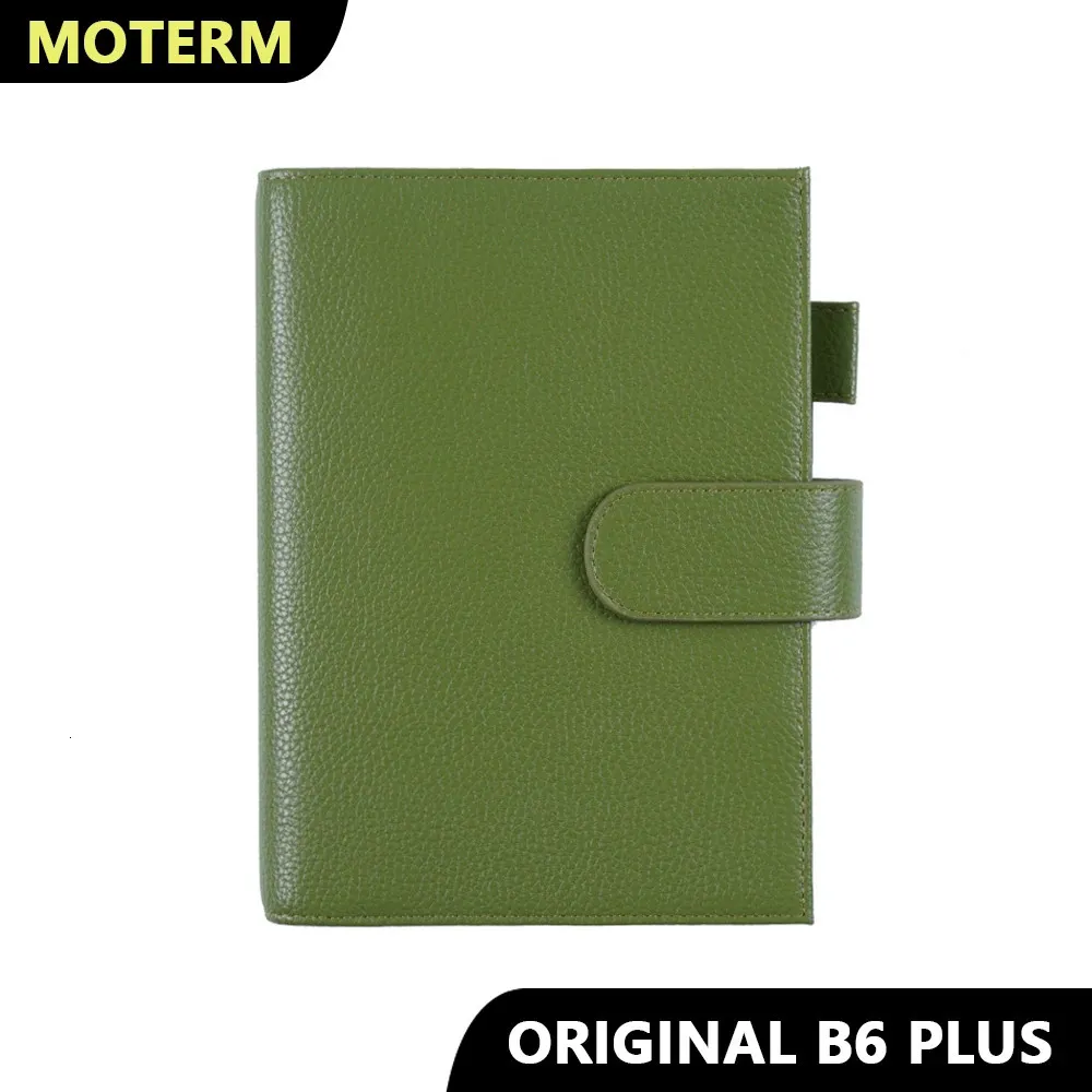 Bloc-notes Moterm Original Series B6 Plus Couverture pour B6 Stalogy Notebook Véritable grain de galets en cuir de vache planificateur organisateur agenda journal 231208