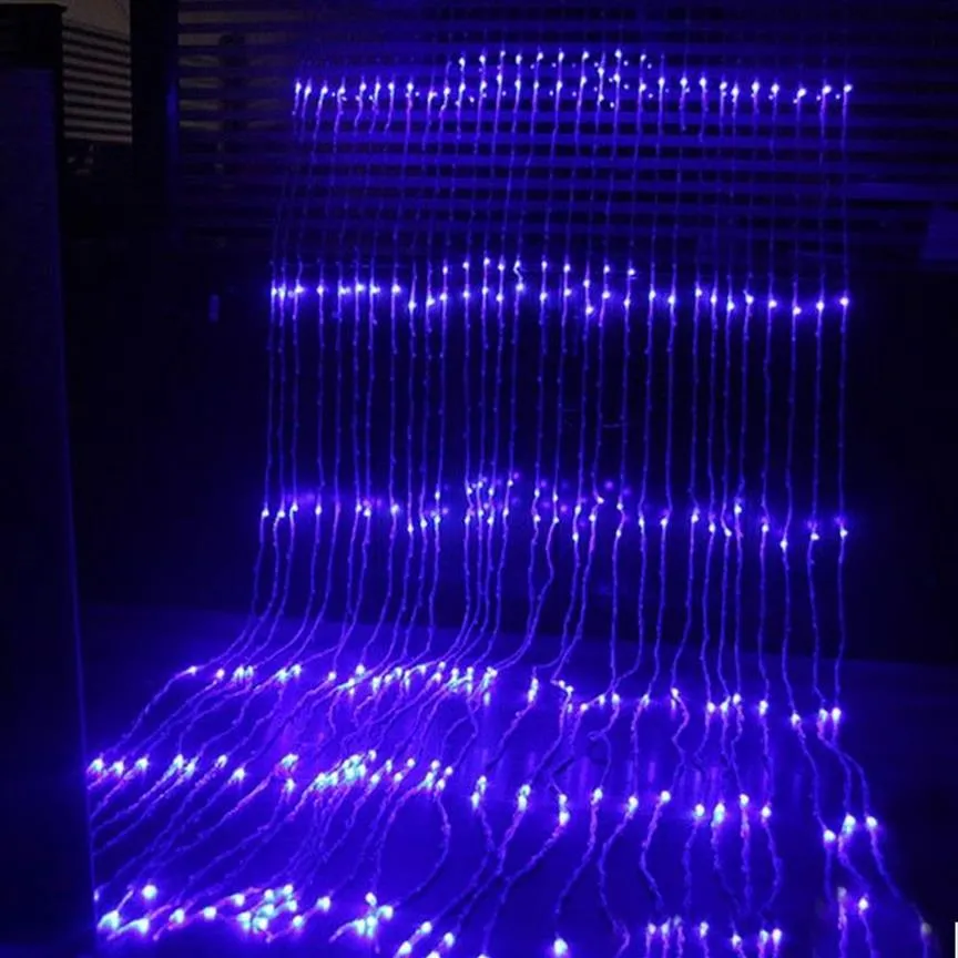 3x3M 320LED Water curtain lights Waterfall Waterproof Meteor Shower Rain LED String Lights For Holiday Light Wedding Christimas Pa2493