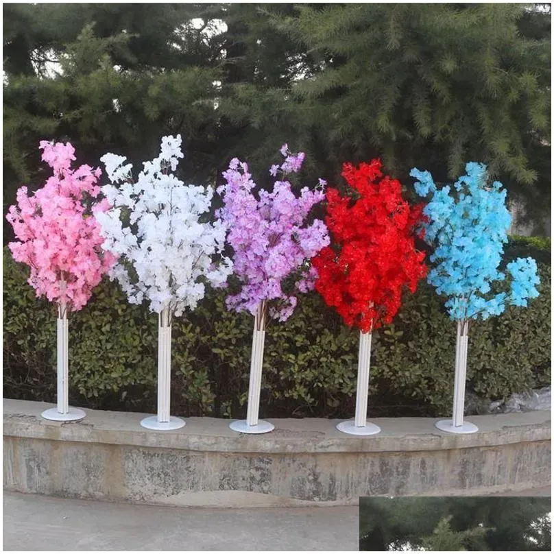 wedding flowers decoration 5ft tall 10 piece/lot slik artificial cherry blossom tree roman column road leads for wedding party mall opened