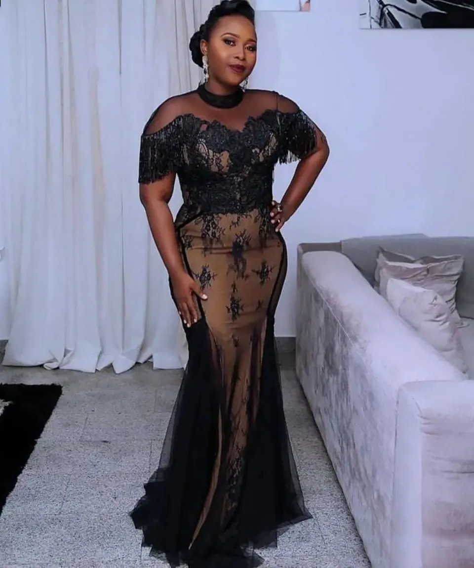 Black Lace Evening Dress Trumpet Mermaid Prom Gown Beaded Applique Tulle Lace High Neck Sleeveless Plus Size from Dhgate Evening Dresses - price 125.63 Black Lace Evening Dress Trumpet Mermaid Prom Gown Beaded Applique Tulle Lace High Neck Sleeveless Plus Size from Dhgate Evening Dresses - price 125.63