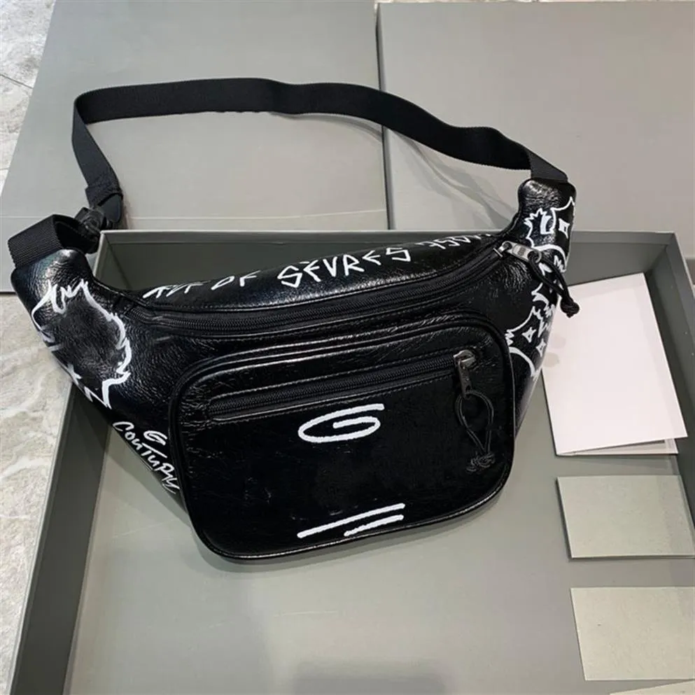 7A Kaliteli Bel Çantaları Bumbag Çanta Çanta Erkek Kadınlar Deri Spor Koşucu Fanny Pack Belly Graffiti Waists Serseri Çanta Fitness Runnin255a