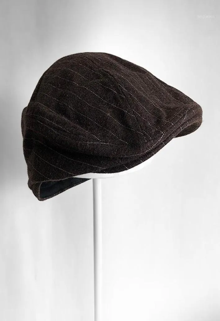 Bérets automne hiver hommes chapeaux britannique Style occidental laine avancée plat Ivy casquette classique Vintage béret taille ML BLM2084129402
