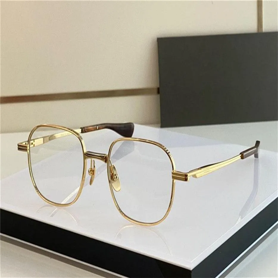 Nouveau design de mode hommes lunettes optiques VERS TWO K or cadre rond vintage style simple lunettes transparentes qualité supérieure lentille claire252B