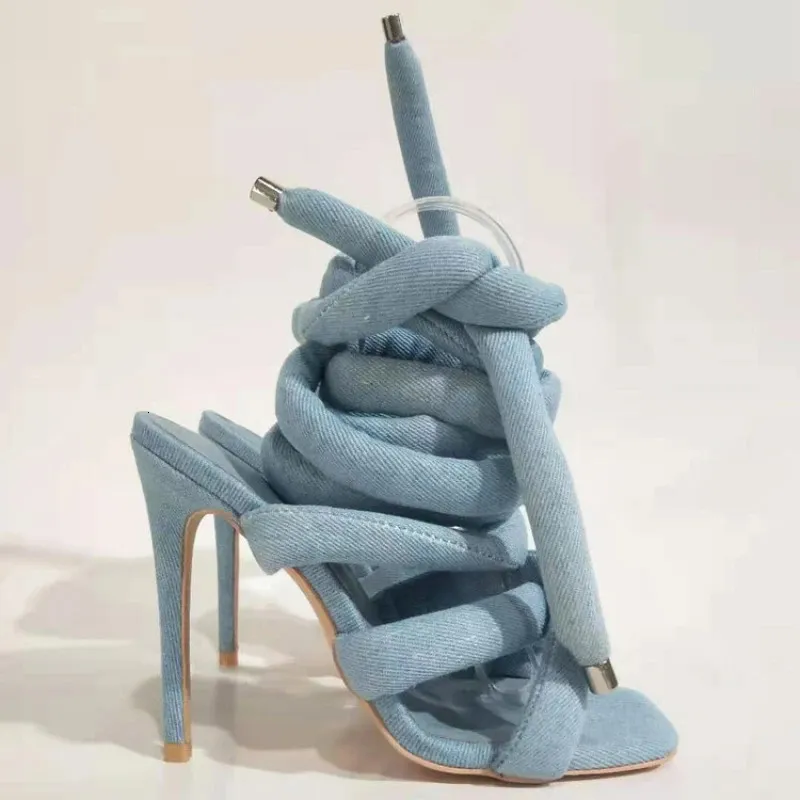 ドレスシューズブランドグレイシルビリーフィートリングワインテープサンダルファッションウォーク女性靴夏の正方形のつま先ハイヒールサイズ43 231208