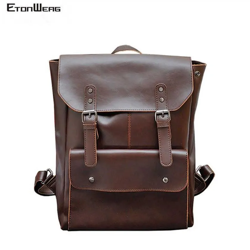 Aktetjes Business Office Laptop Backpack Men Multifunctionele schooltassen Designer Pu Leather Backbag Women Travel Bag Pack Casual 236J