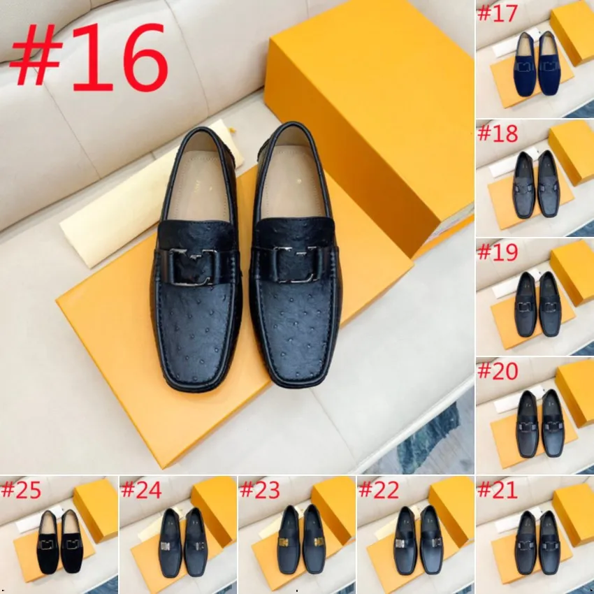 27Model Men Chaussures en cuir Nouveau style Designer formel robe de mariage Chaussures de mariage Red Wine British Style Business Office Slip on Le cuir Miners 2024