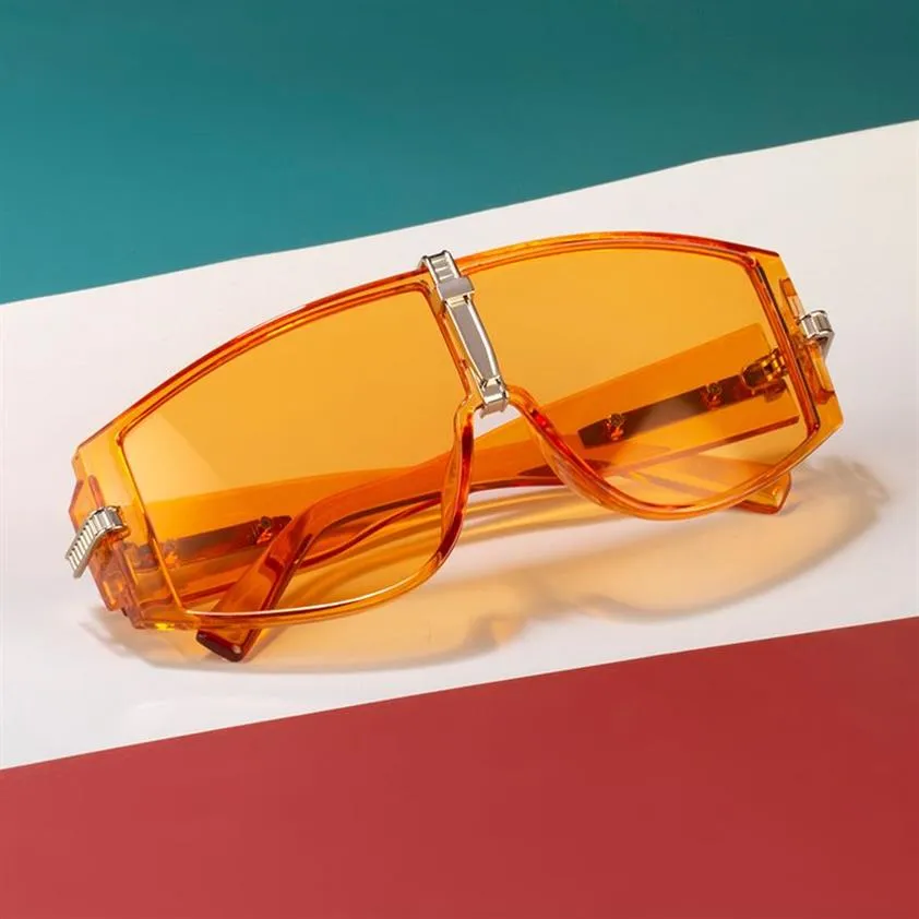 Hohe Qualität Mann Frau Sonnenbrille Mode großen Rahmen Sport Windschutzscheibe Brillen Vollformat UV400 7 Farboptionen317S