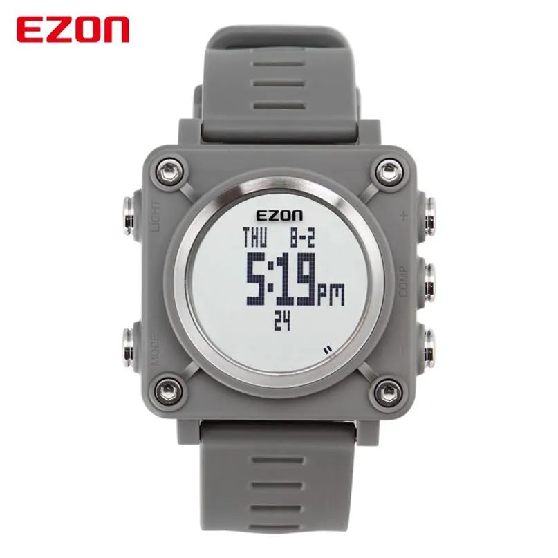 Ezon L012 Wysokiej jakości mody Casual Sports Digital Watch Outdoor Sport Waterproof Compass Stopwatch zegarek dla dzieci212g
