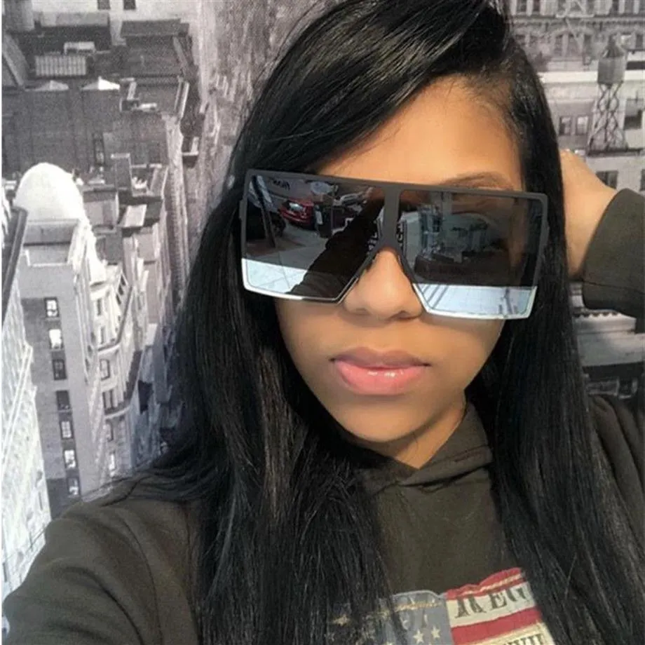 Womens Polarized Square Sunglasses oversized Black Frame 100%UV Protection 65mm Oversized Square Sunglasses for Women - Fashionable Big  main image 4