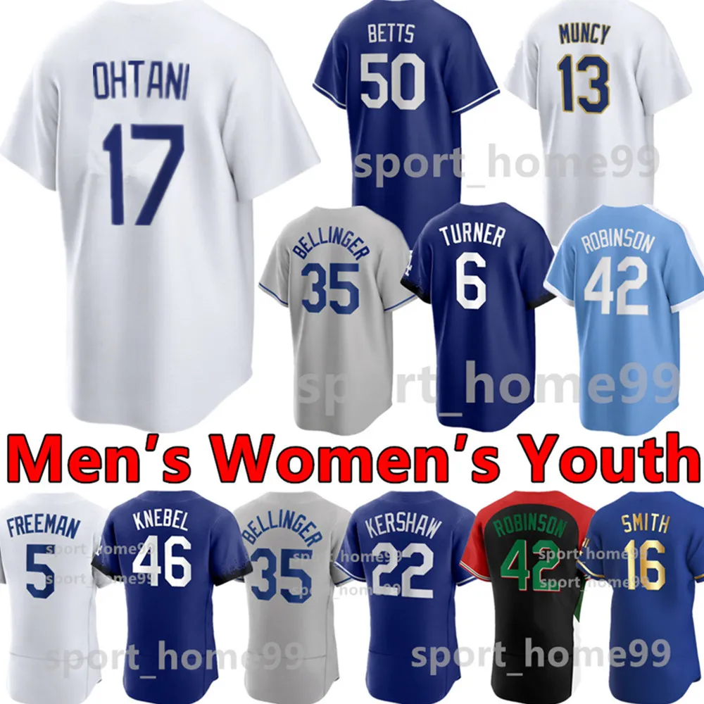 커스텀 2024 야구 유니폼 17 Shohei Ohtani 50 Mookie Betts 5 Freddie Freeman 16 Will Smith 13 Max Muncy 8 Enrique Hernandez 9 Gavin Lux 23 Jason Heyward Jersys