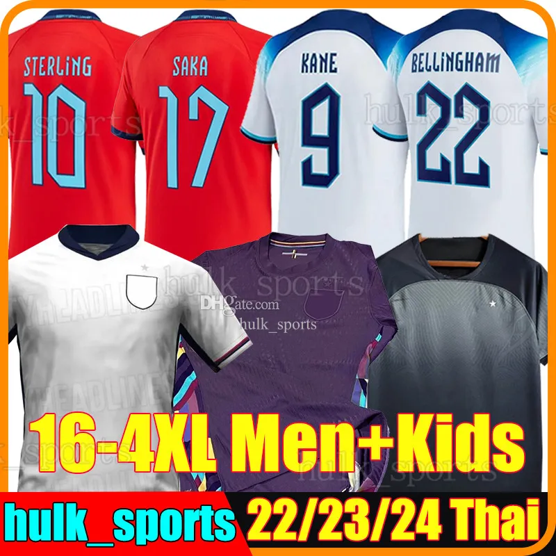 2024 Euro Cup Englands Drużyna narodowa koszulki piłkarskie Bellingham 23 24 Home Rice Saka Foden Rashford Sterling Stones Mount Grealish Kane Men Kit Kit Football Koszulka