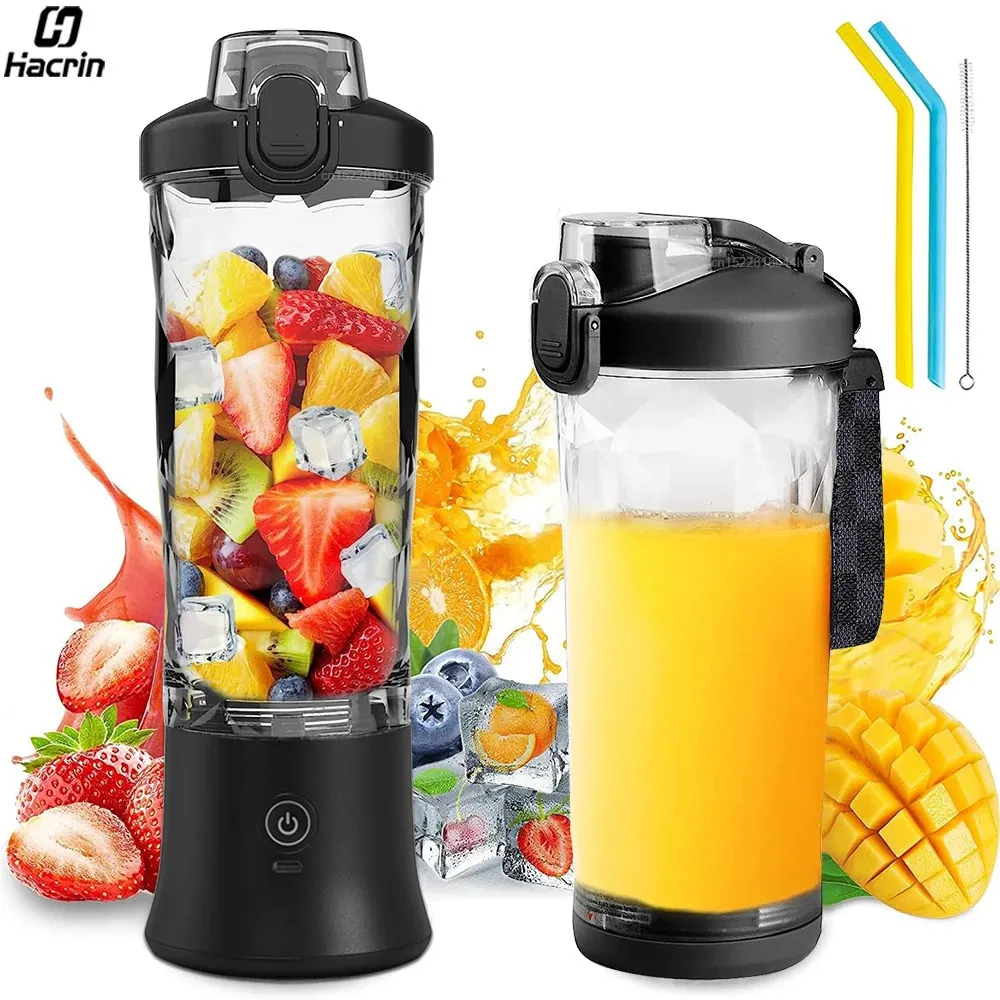 Fruit Vegetable Tools Portable Blender Smoothies Mini Portable Fresh Juice Blender Rechargeable Portable Blender For Smoothies Electric Juicer Mixer 231208