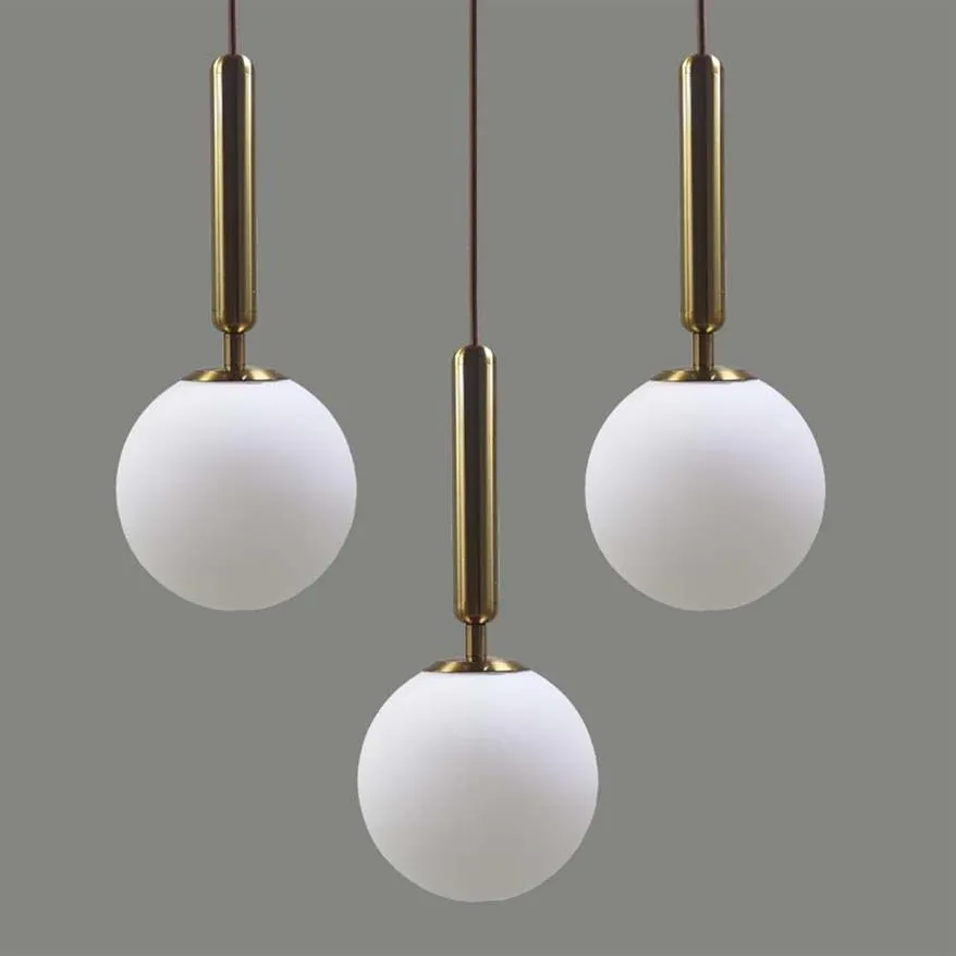 creative glass hanging lamp 15 20 25 30cm white ball light shade gold black bedroom restaurant bar278l