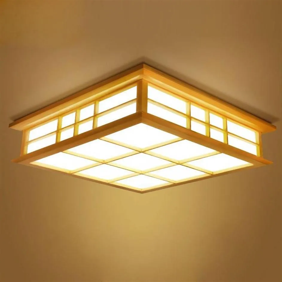 Plafondlampen Japanse stijl tatami lamp LED houten plafondverlichting eetkamer slaapkamer lamp studeerkamer theehuis 0033310a