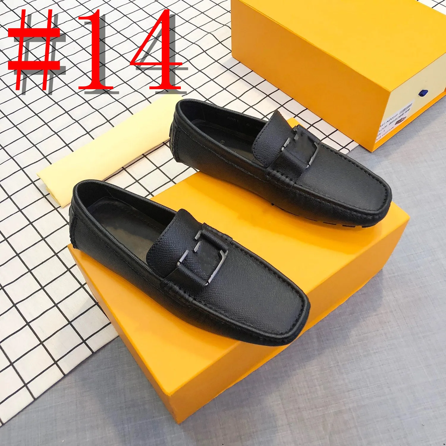 34Model Men Leather Casual Designer Loafers Summer Flats Slip-On Breattable Moccasins Hombres Autumn Soft Drive Shoes Outdoor Size 46