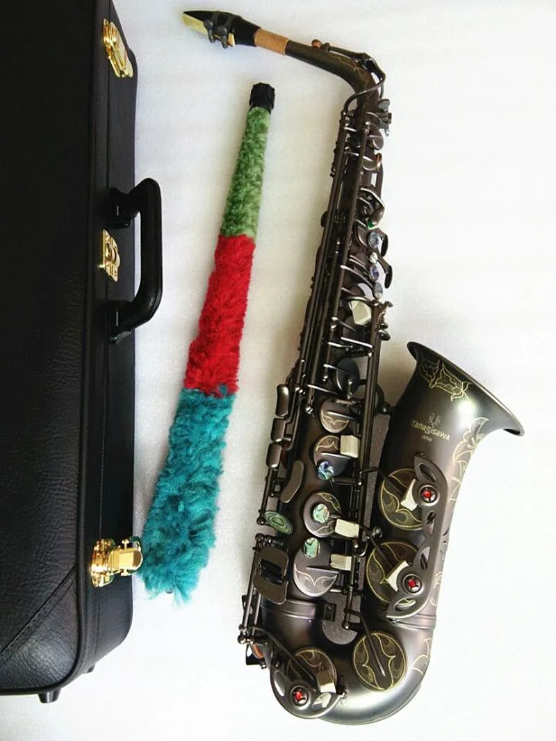 Saxofone alto plano de qualidade profissional, nova qualidade, preto, fosco, instrumentos musicais, super tocado, saxofone