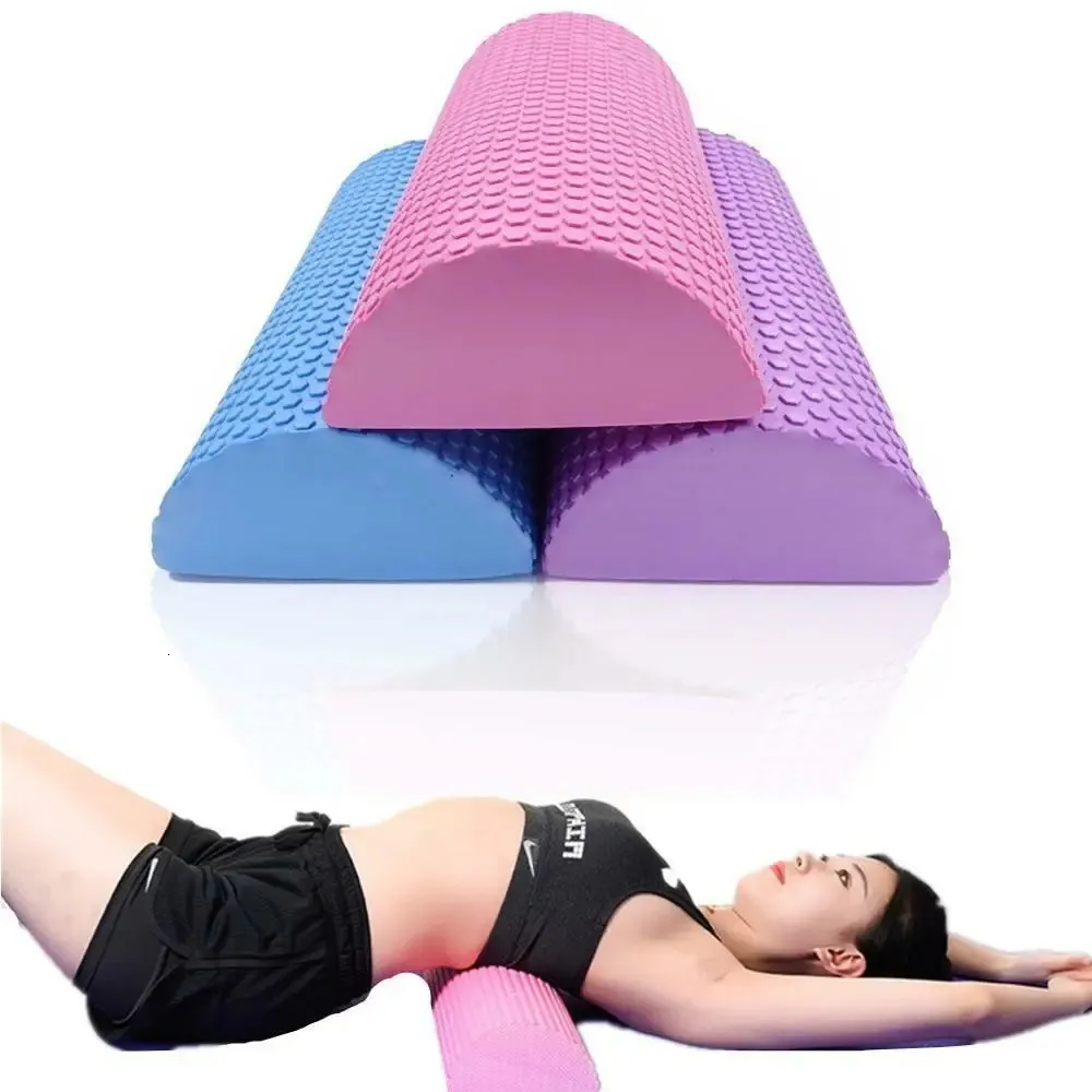 Yoga Mats 30 or 45cm Half Round EVA Massage Foam Roller -Yoga Pilates Fitness Blocks Pad Yoga Blocks With Massage Floating Point 231208