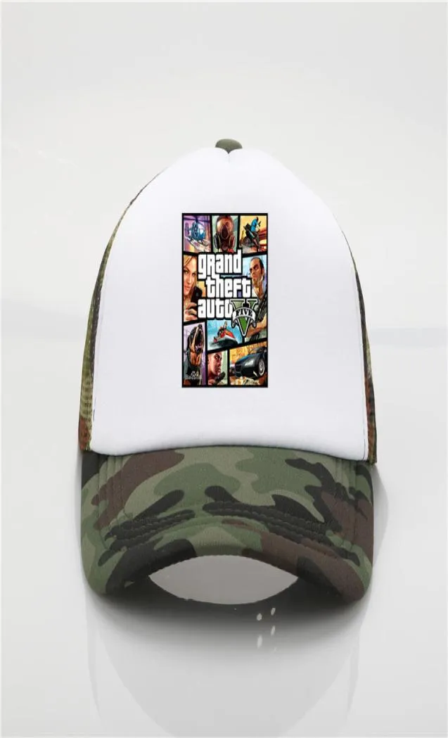 Grand Theft Auto V 5 GTA 5 Baseball Caps Summer Women Hats Trucker Caps6321177