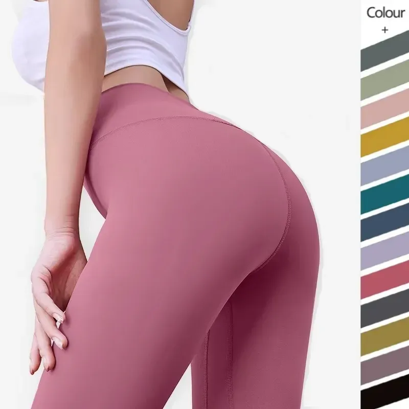 Lu-Yoga Leggings Shorts och Fleece Caprice Clothing Women's Pants Sports Fiess Wear Girls Running