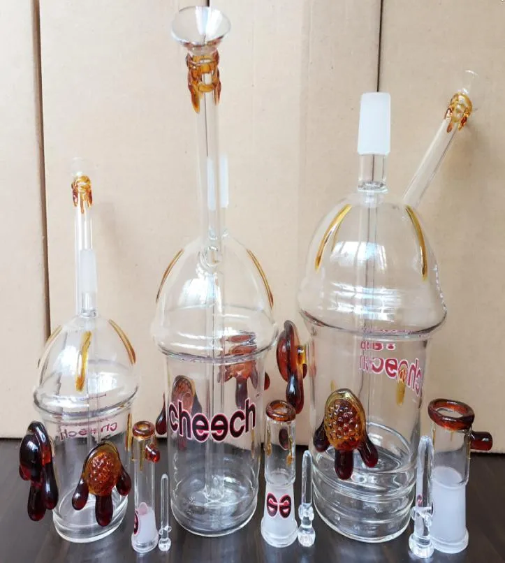 2016 Cheech Glass Cheechaccino Cheech Cup Dabuccino rig Cheech Пескоструйная чашка Rig Мини-стекло для кальяна Бонги8887586