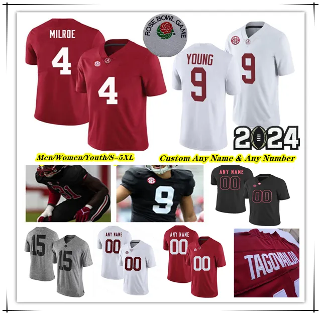 NCAA College Alabama Crimson Tide Football Jersey Bryce Young Mac Jones Will Anderson Jr Najee Harris Devonta Smith Josh Jacobs Justin Eboigbe Braswell Tagovailoa