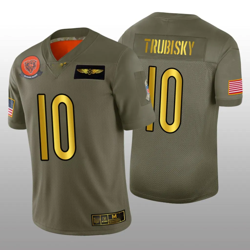 Chicagobearsmen 34 Walter Payton 52 Khalil K 10 Trubisky Custom