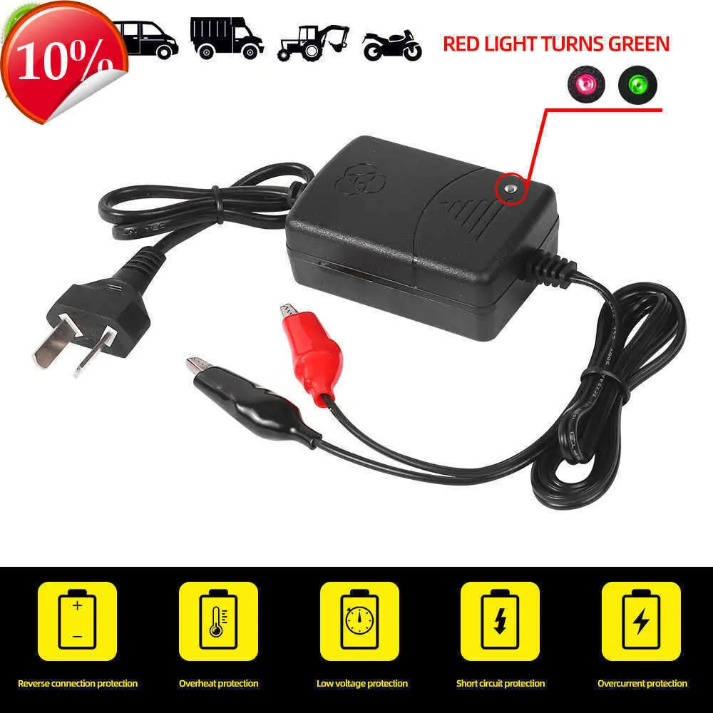 New 12V 1.3A Motorcycle Charger Smart Toy Car Power Charging Adapter For Rechargeable AGM Gel Lead Acid Battery 5AH 7AH 9AH 12AH