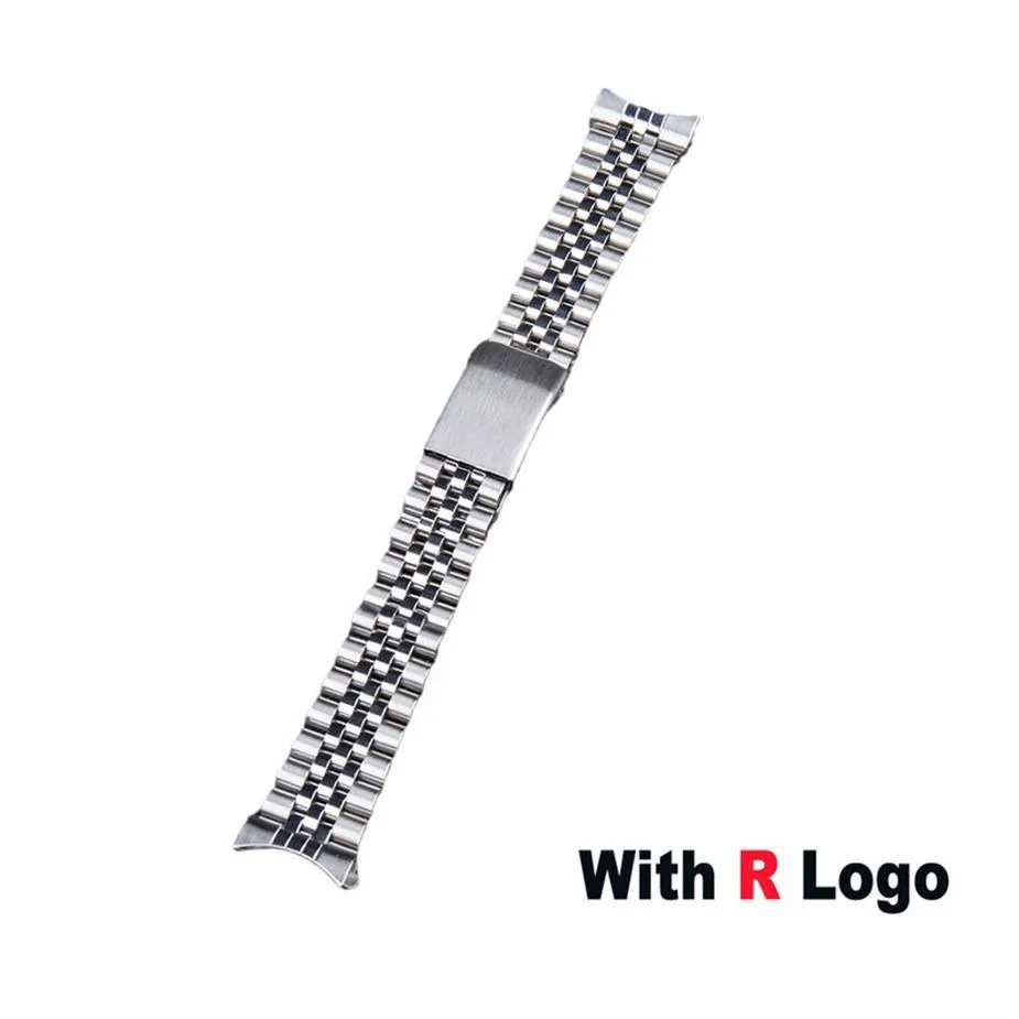 18mm 19mm 20mm 316L Rostfritt stål Sliver Gold Jubilee Watch Strap Band Armband Compatible för 5 Solex 220617275W