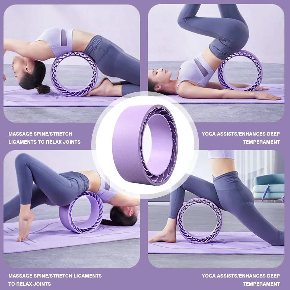 Círculos de yoga TPE PP Rueda de pilates Rolle Círculos de yoga Rodillo de  yoga Rueda de pilates Herramienta de ejercicio de espalda Pérdida de peso