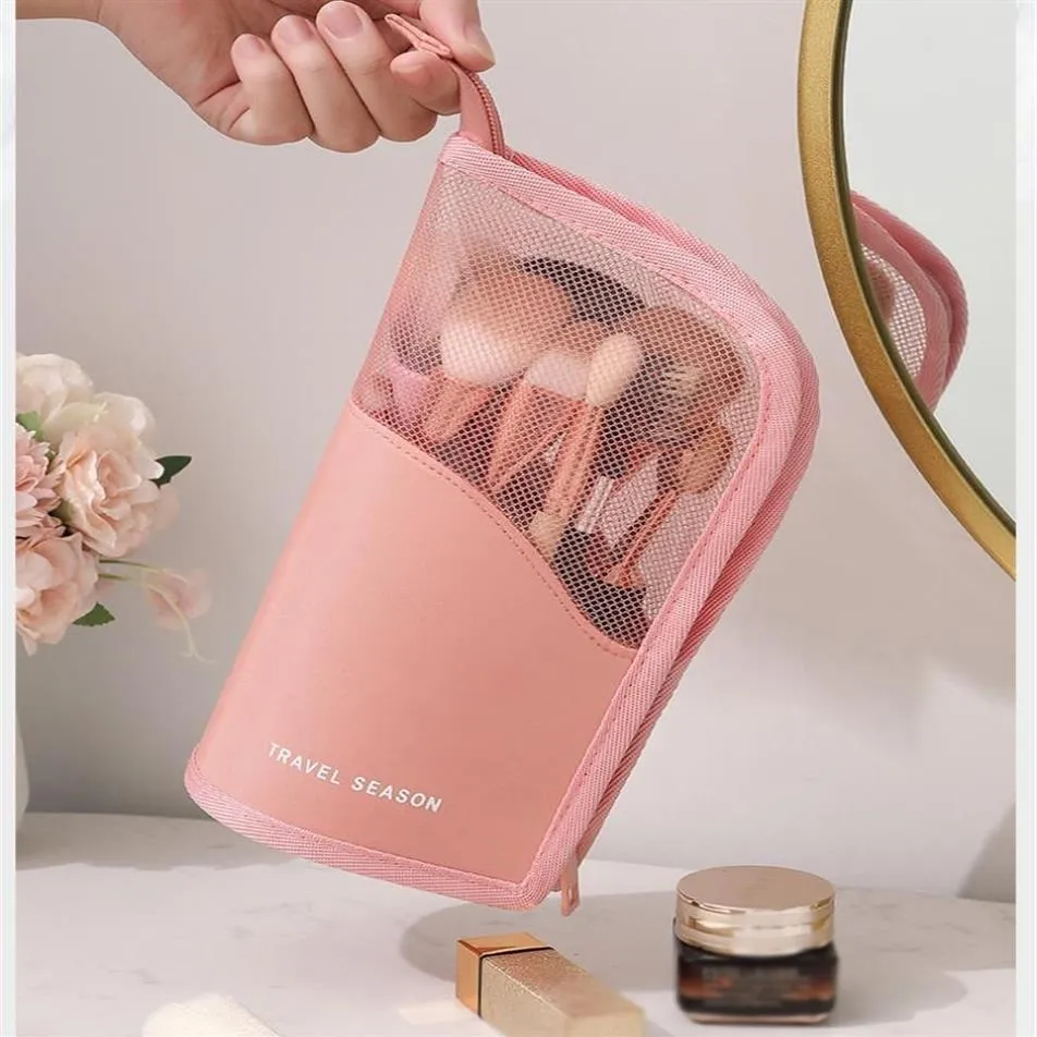 Sacos de armazenamento de maquiagem de moda para mulheres compõem a caixa de armazenamento por portátil de bucket portátil Design de bolsa à prova d'água
