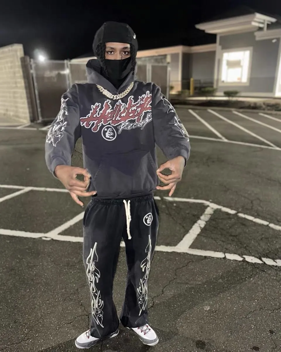 DHgate.com:Vintage Style Hoodies & Pants Set - Washed