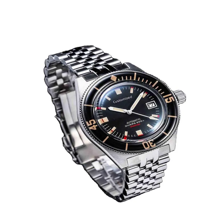 عالي الجودة خمسين فتهومز على طراز الغواصين أوتوماتيكي ساعة الياقوت مضيئة مدي 20ATM Marine Wrist Watch2615