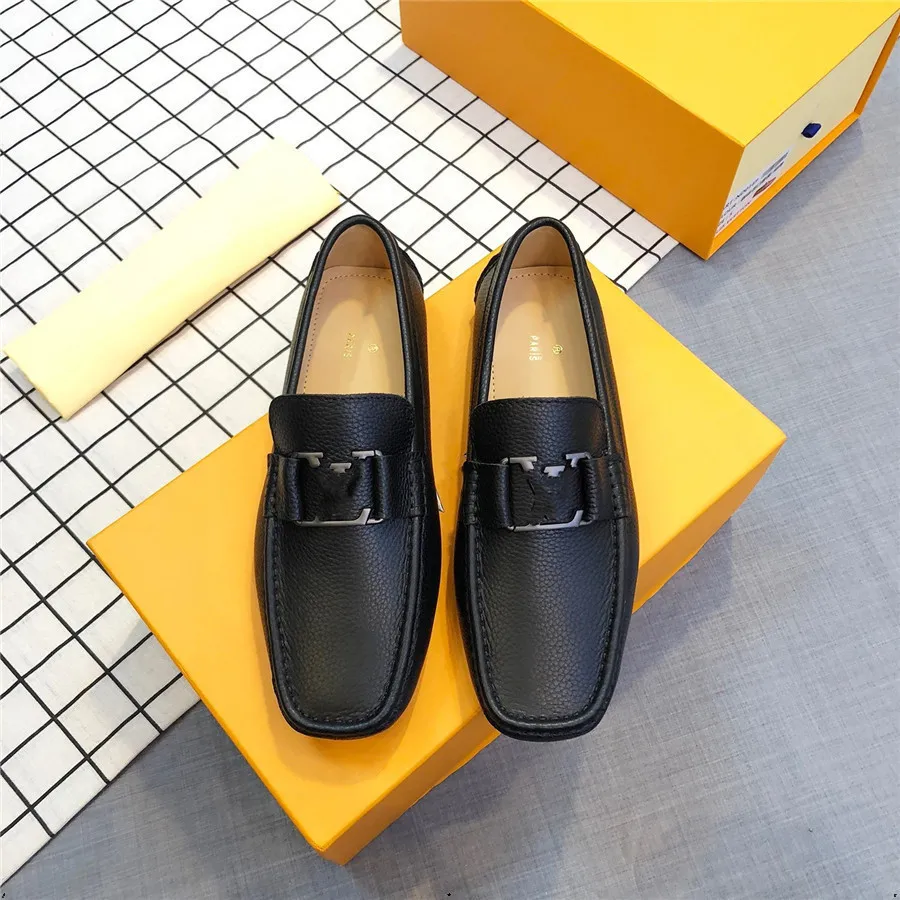 38 Model Designer loafers skor män mode skor 2023 Nya vårens bekväma mäns lägenheter mockasins klassiska original läder män casual skor