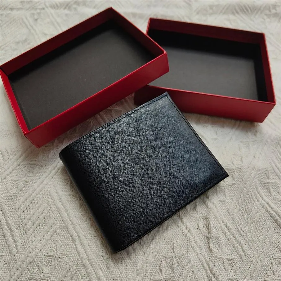 Man Leather Purse Luxury Designer Card Holder Designer Coin Pocket Unisex Plånböcker Fashion Bag Portfolio kommer med Box329B