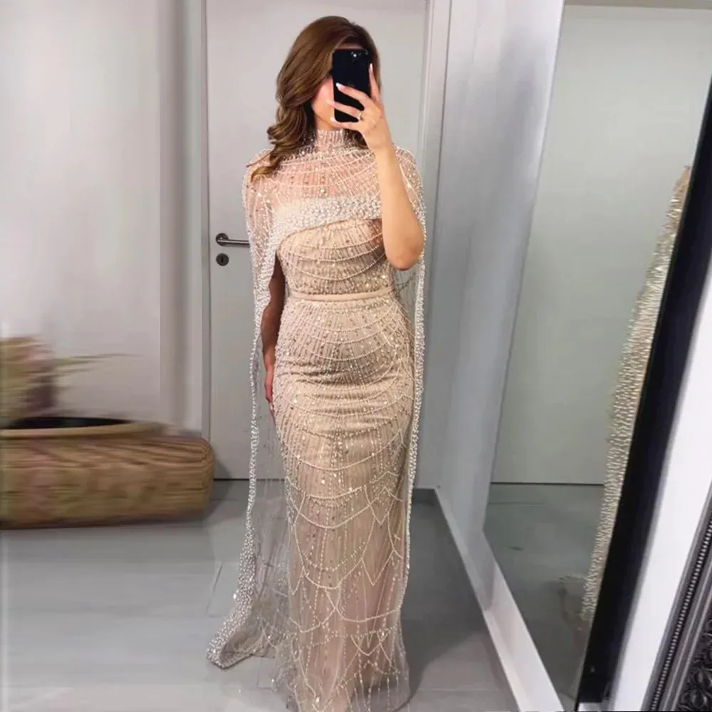 slim fit dress slacks Strappy-Back Long Prom Dress with Pearl Embellishments White / 2 main image 1