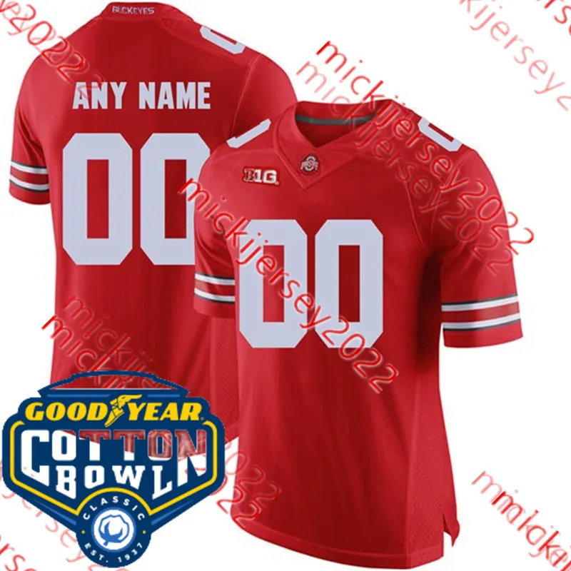 Buckeyes Cotton Football Jersey Customized By Players For 2024 Game