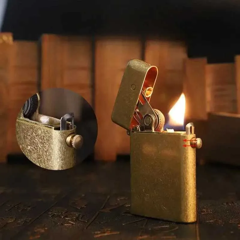 ZORRO Metal Windproof No Gasoline Lighter Retro Innovative Automatic