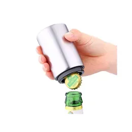 beer bottle opener, stainless steel automatic wine bartending tool, press cap and pop-upp, quick opening cap, suitable for kitchen, home, bar, restaurant, household