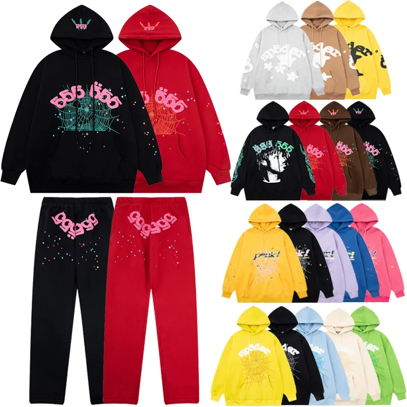 SP5der hoodie Young Thug 555555 huvtröja av högsta kvalitet 555555 Hoody Mens Sweatshirt Womens Pullover Hip Hop Tracksuit Ladys Jumper Pants Set Ordized Hoodies Y1