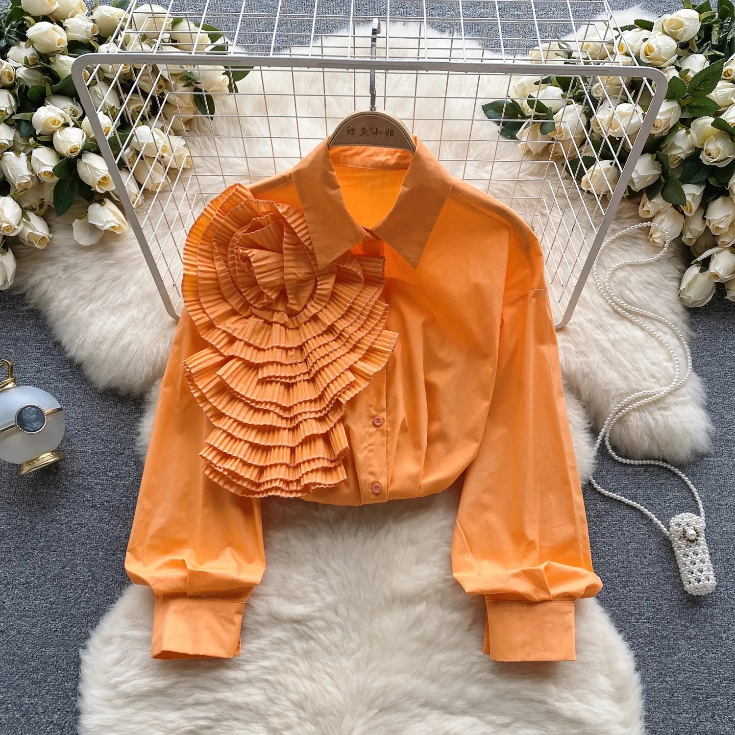 トップス eaphi bustier line volume frill blouse Eytino Women Plus Size Tops Casual V Neck Smocked Long