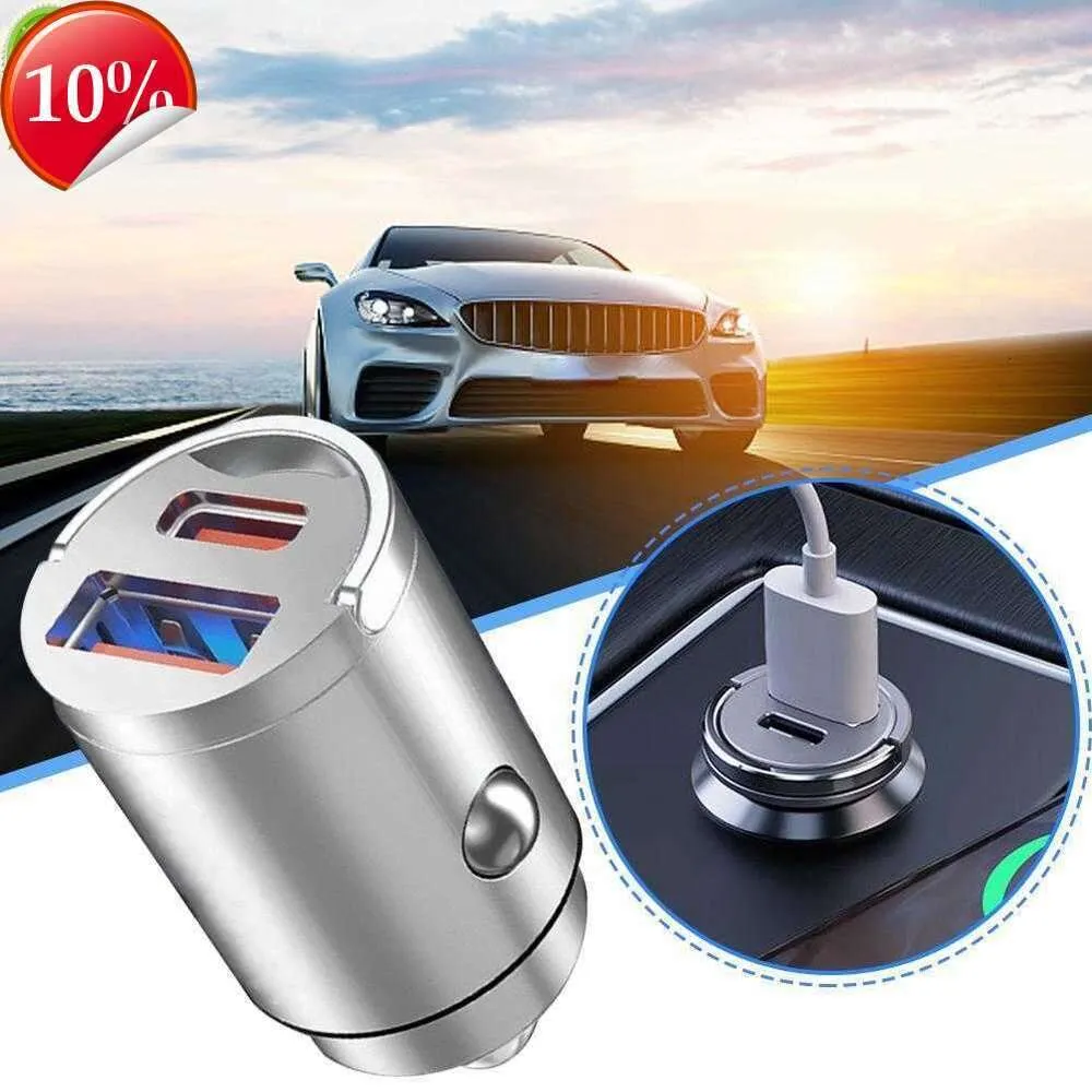 Novo carregador de carro usb c mini metal carregamento super rápido qc3.0 metal flash carregamento multi-função carregamento 100w y2b0